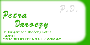 petra daroczy business card